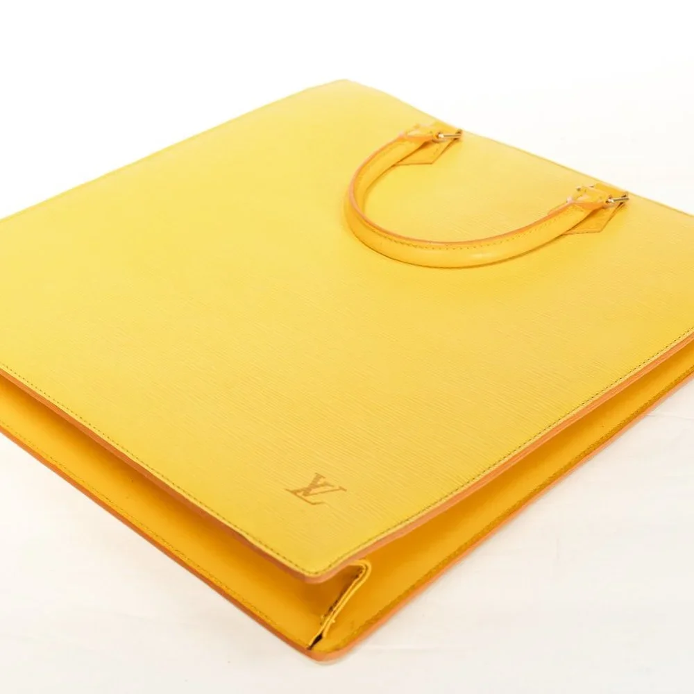 LOUIS VUITTON Large Citron Yellow Epi Leather Tote Handbag - Picture 14 of 14